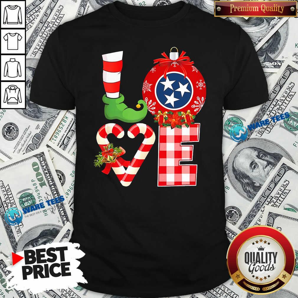Official Love Flag Of Tennessee State Christmas Shirt Official Love Flag Of Tennessee State Christmas Shirt