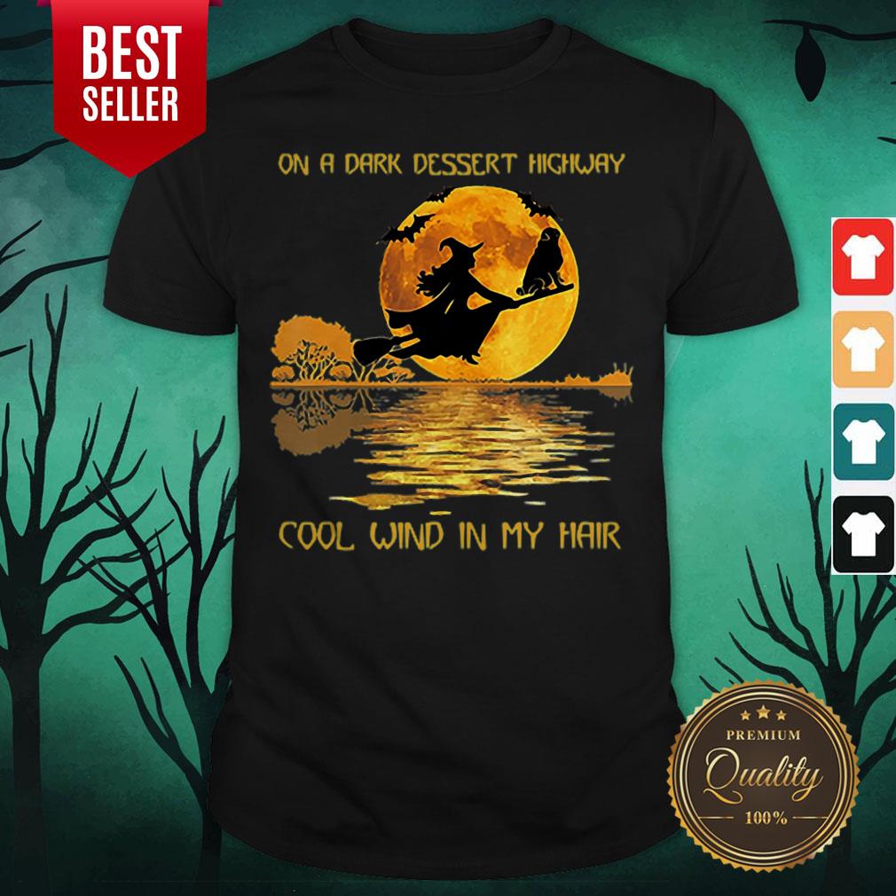 On A Dark Desert Highway Cool Wind In My Hair Witch On Broom Halloween Shirt On A Dark Desert Highway Cool Wind In My Hair Witch On Broom Halloween Shirt
