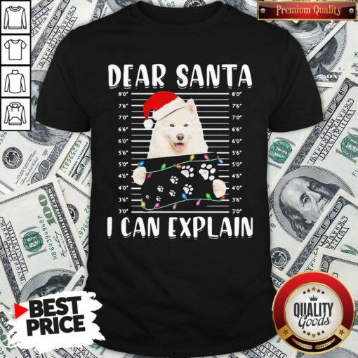 Original Dear Santa I Can Explain Light Christmas Shirt