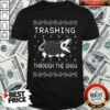 Original Opossum Trashing Through The Snow Ugly Christmas Shirt