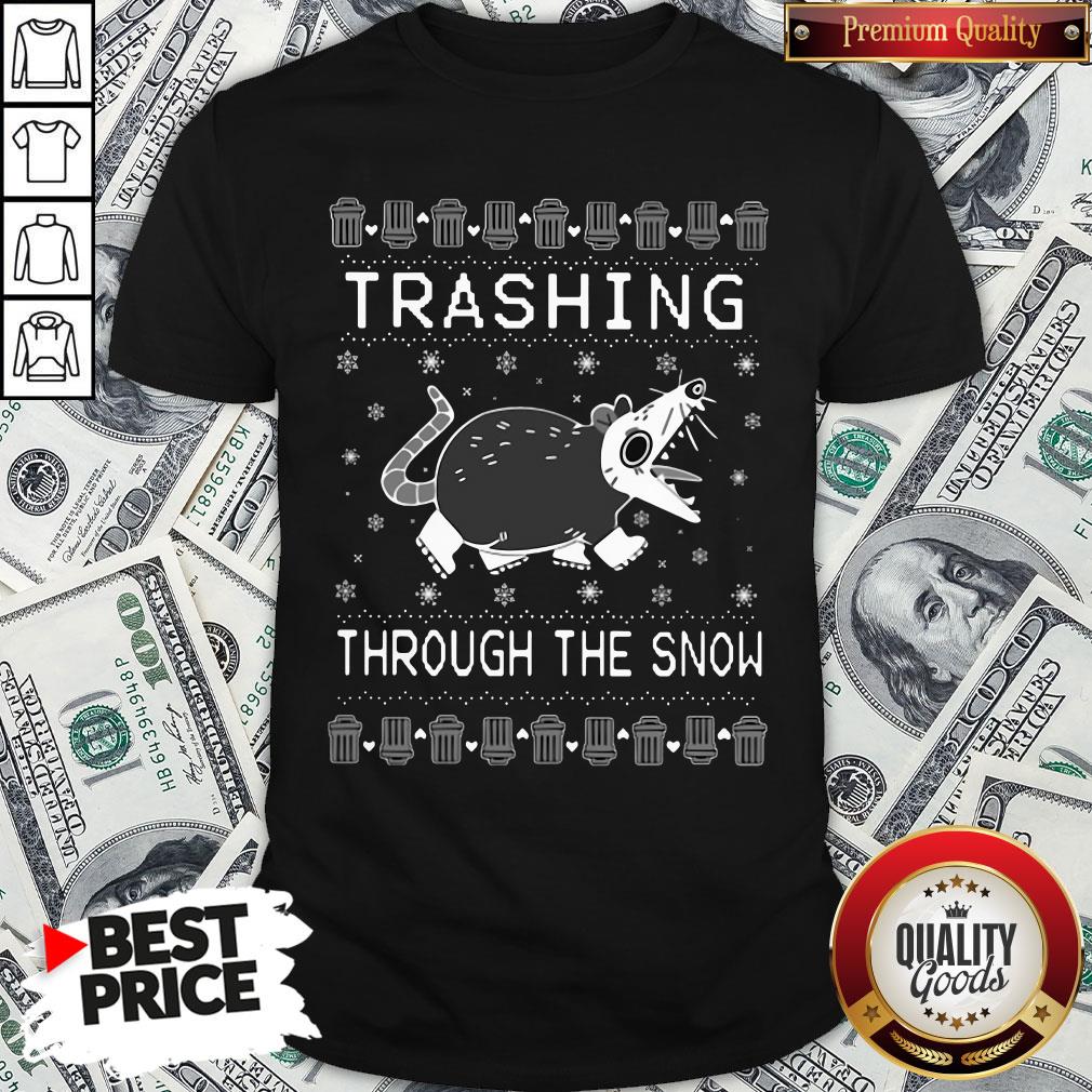 Original Opossum Trashing Through The Snow Ugly Christmas Shirt Original Opossum Trashing Through The Snow Ugly Christmas Shirt