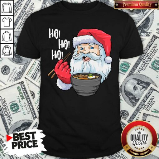 Premium Santa Ramen Noodles Shirt Christmas Japanese Noodles Shirt