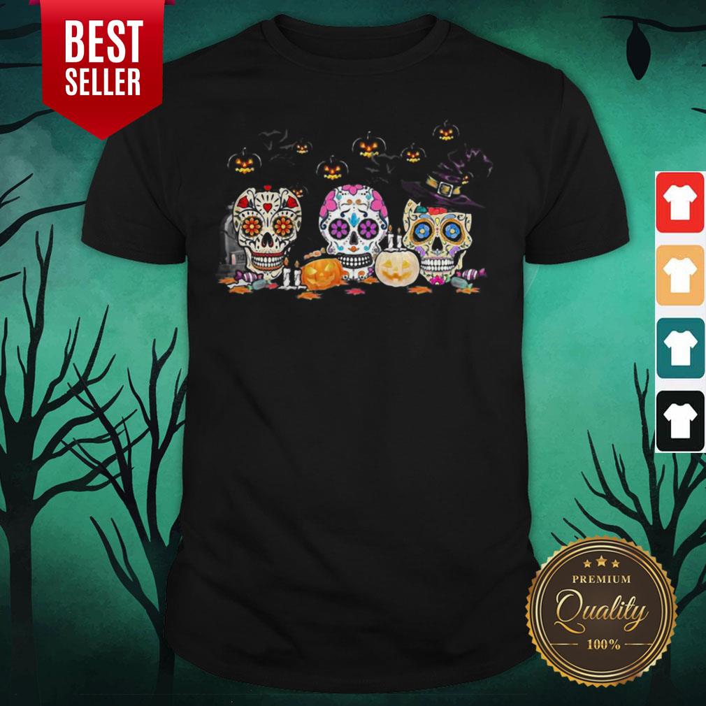 Premium Skull Witch Pumpkin Halloween Shirt Premium Skull Witch Pumpkin Halloween Shirt