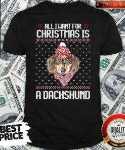 Pretty All I Want For Christmas Is A Dachshund Christmas Shirt Pretty All I Want For Christmas Is A Dachshund Christmas Shirt