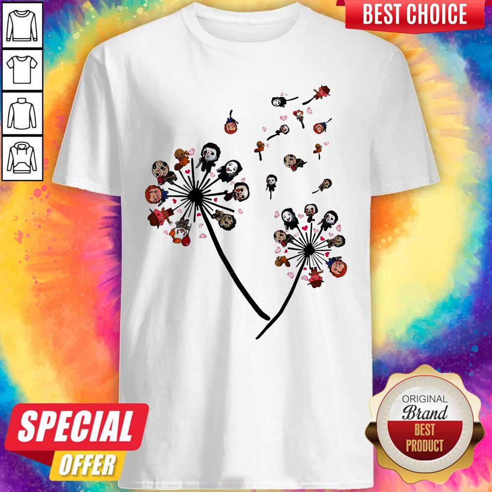 Pretty Horror Character Dandelion Flower Shirt Pretty Horror Character Dandelion Flower Shirt