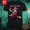 Ride With Pride LGBT Witch Funny Lesbian Halloween Shirt