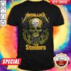 Skull Metallic Steelers Pittsburgh Halloween Shirt