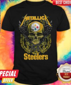 Skull Metallic Steelers Pittsburgh Halloween Shirt