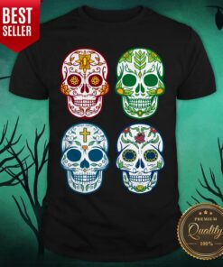 Sugar Skull Color Day Of Dead Dia De Muertos Shirt
