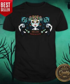 Sugar Skull Skeleton Girl Dia De Los Muertos Halloween Shirt