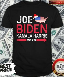Top Santa Joe Biden Kamala Harris 2020 American Flag Christmas Shirt