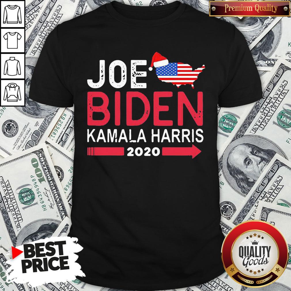 Top Santa Joe Biden Kamala Harris 2020 American Flag Christmas Shirt Top Santa Joe Biden Kamala Harris 2020 American Flag Christmas Shirt