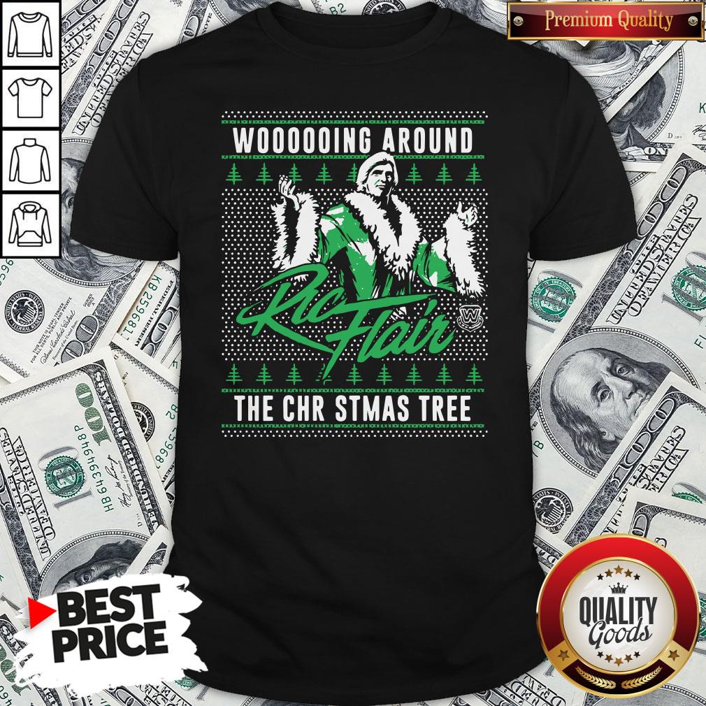 Top Woooooing Around Ugly Faux Knit Ric Flair The Christmas Tree Shirt Top Woooooing Around Ugly Faux Knit Ric Flair The Christmas Tree Shirt