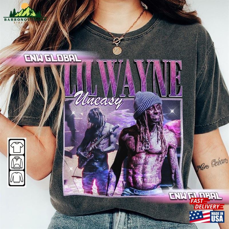 Lil Wayne Rap Shirt Uneasy 2023 Vintage 90S Y2k Graphic Tee Hoodie Classic Lil Wayne Rap Shirt Uneasy 2023 Vintage 90S Y2k Graphic Tee Hoodie Classic