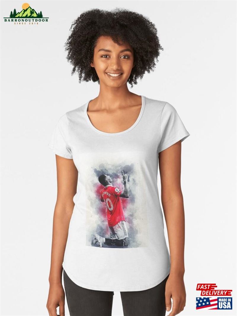 Marcus Rashford Man Utd Football Player Premium Scoop T-Shirt Unisex Marcus Rashford Man Utd Football Player Premium Scoop T-Shirt Unisex