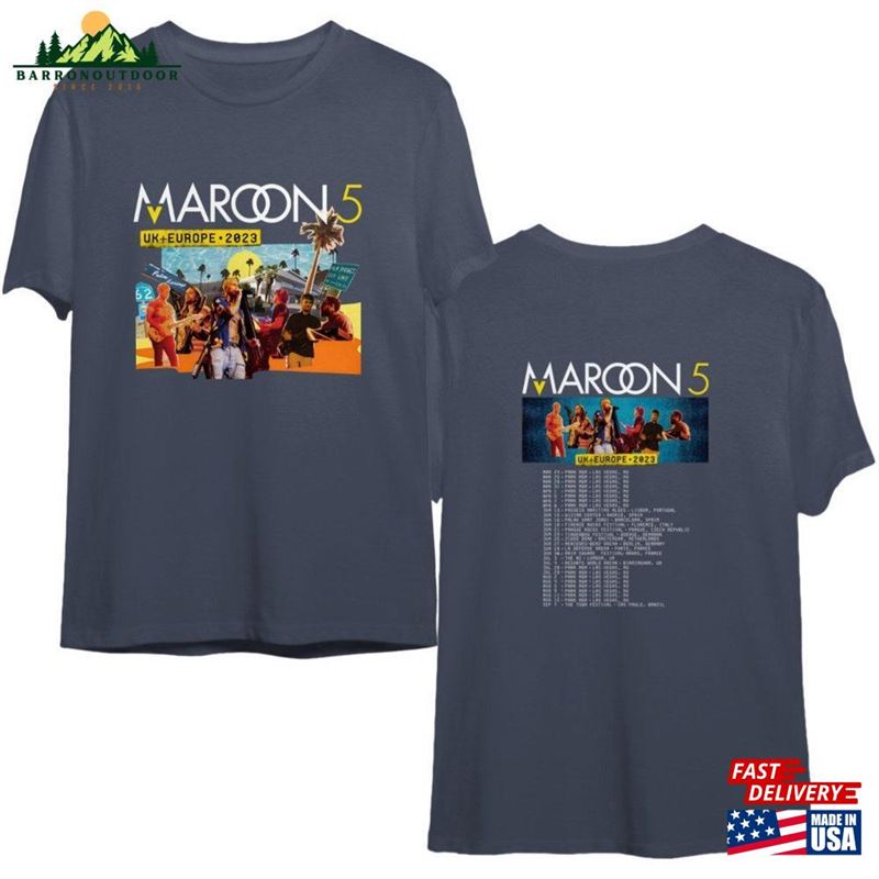 Maroon 5 Shirt Tour 2023 Classic Hoodie Maroon 5 Shirt Tour 2023 Classic Hoodie