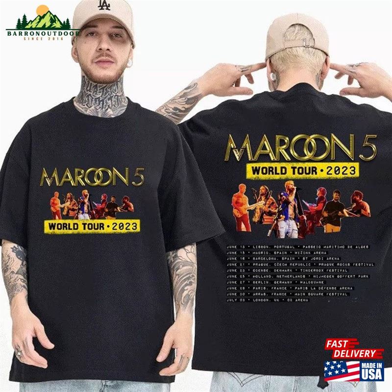 Maroon 5 World Tour 2023 Shirt The Residency Graphic Merch Unisex Hoodie Maroon 5 World Tour 2023 Shirt The Residency Graphic Merch Unisex Hoodie