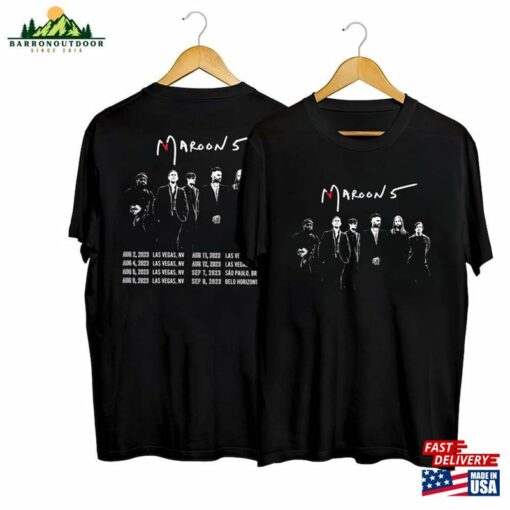 Maroon 5 World Tour 2023 T-Shirt The Residency Shirt Graphic Merch Classic