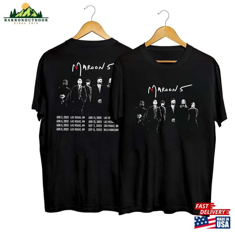 Maroon 5 World Tour 2023 T-Shirt The Residency Shirt Graphic Merch Classic Maroon 5 World Tour 2023 T-Shirt The Residency Shirt Graphic Merch Classic