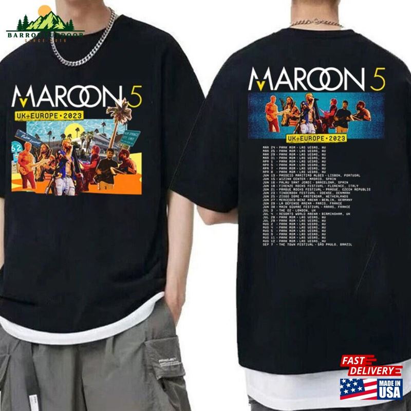 Maroon 5 World Tour 2023 Tshirt The Residency Shirt Graphic Merch T-Shirt Sweatshirt Maroon 5 World Tour 2023 Tshirt The Residency Shirt Graphic Merch T-Shirt Sweatshirt