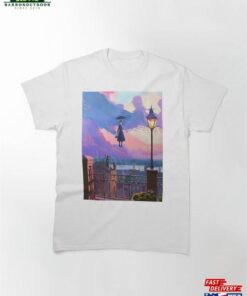 Mary Poppins Flying Over London Classic T-Shirt Hoodie