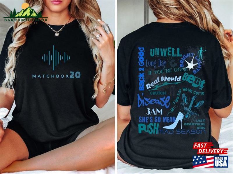 Matchbox 20 Two Sided Concert Shirt Classic Sweatshirt Matchbox 20 Two Sided Concert Shirt Classic Sweatshirt