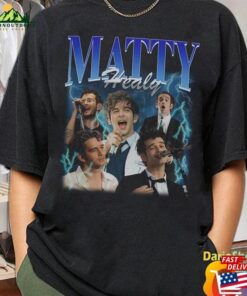 Matty Healy Vintage Graphic 90S T-Shirt Pop Rock Band Homage Unisex Hoodie