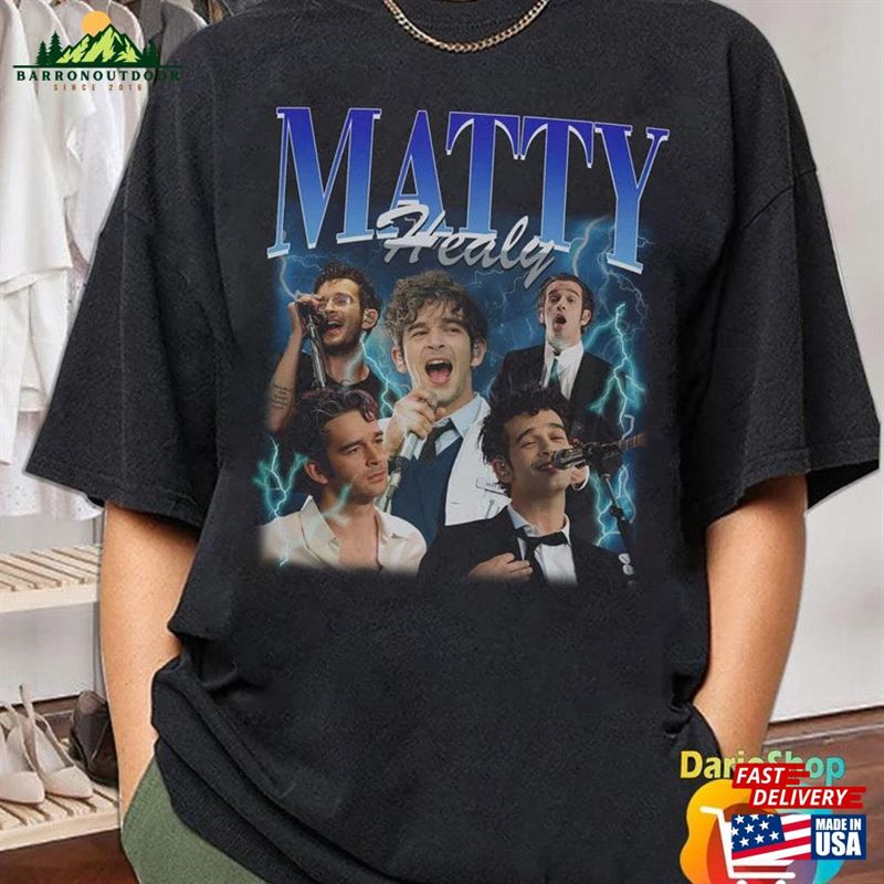 Matty Healy Vintage Graphic 90S T-Shirt Pop Rock Band Homage Unisex Hoodie Matty Healy Vintage Graphic 90S T-Shirt Pop Rock Band Homage Unisex Hoodie