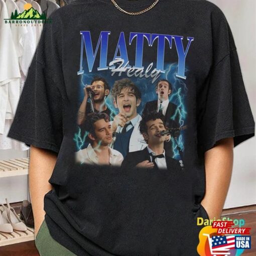 Matty Healy Vintage Graphic 90S T-Shirt Pop Rock Band Homage Unisex Hoodie