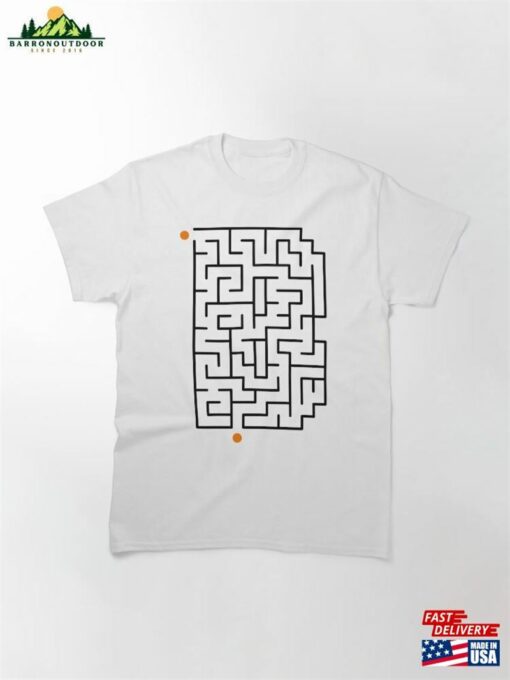 Maze Game Black Alphabet B Classic T-Shirt