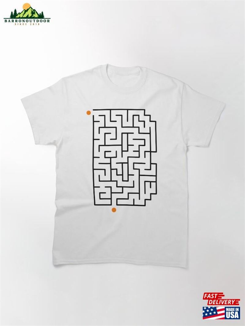 Maze Game Black Alphabet B Classic T-Shirt Maze Game Black Alphabet B Classic T-Shirt