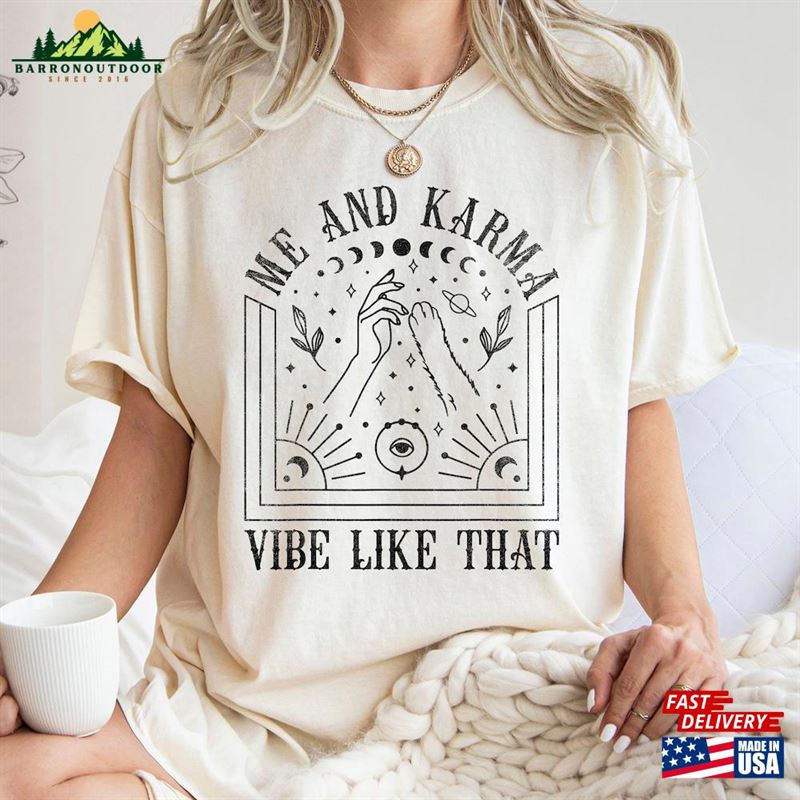 Me And Karma Vibe Like That Shirt Comfort Colors Tee Is A Cat Swiftie T-Shirt Unisex Me And Karma Vibe Like That Shirt Comfort Colors Tee Is A Cat Swiftie T-Shirt Unisex