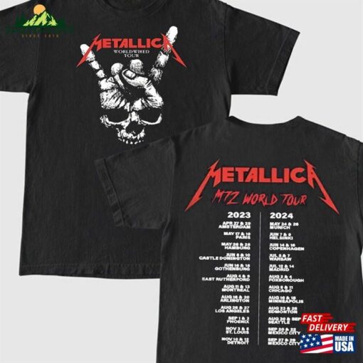 Me Tallica World Tour 2023 Tee M72 Shirt Meta Concert Classic Hoodie