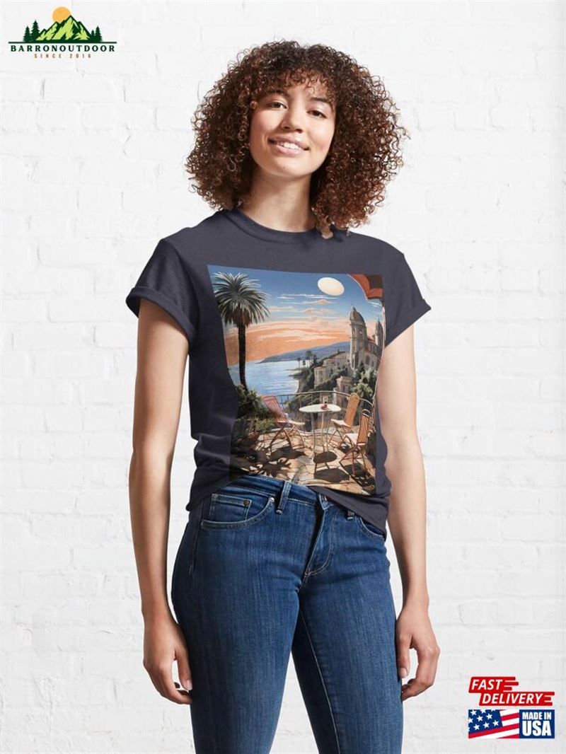Mediterranean Sunset Balcony Classic T-Shirt Sweatshirt Unisex Mediterranean Sunset Balcony Classic T-Shirt Sweatshirt Unisex