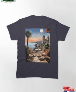 Mediterranean Sunset Balcony Classic T-Shirt Sweatshirt Unisex