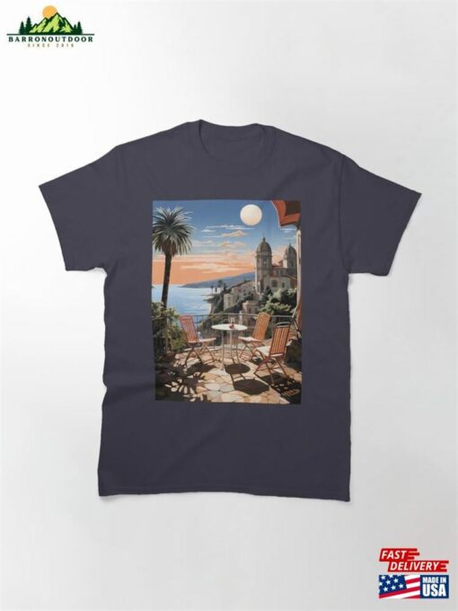 Mediterranean Sunset Balcony Classic T-Shirt Sweatshirt Unisex