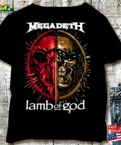 Megadeth Amp Lamb Of God Metal Tour T-Shirt Unisex Black Gift Band Classic