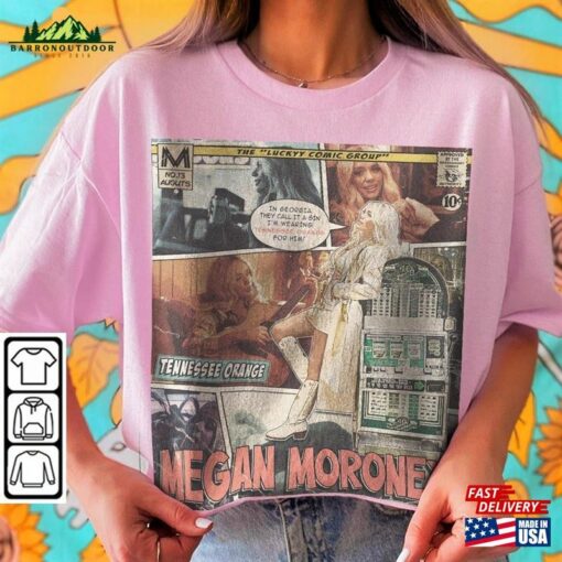 Megan Moroney Comic Shirt 90S Vintage Merch Art Tennessee Orange Lucky Album Concert Ticket 2023 Graphic Tee Gift Fan V1 Unisex Sweatshirt