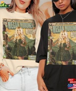 Megan Moroney Comic Shirt 90S Vintage Merch Art Tennessee Orange Lucky Album Concert Ticket 2023 Graphic Tee Gift Fan V2 T-Shirt Sweatshirt