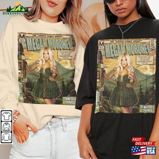 Megan Moroney Comic Shirt 90S Vintage Merch Art Tennessee Orange Lucky Album Concert Ticket 2023 Graphic Tee Gift Fan V2 Unisex Classic