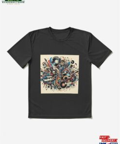 Melody Fusion Artistic Tribute To Music Active T-Shirt Hoodie Unisex Melody Fusion Artistic Tribute To Music Active T-Shirt Hoodie Unisex
