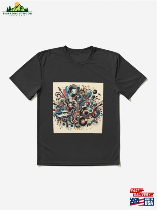 Melody Fusion Artistic Tribute To Music Active T-Shirt Hoodie Unisex