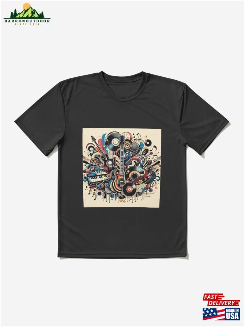 Melody Fusion Artistic Tribute To Music Active T-Shirt Hoodie Unisex Melody Fusion Artistic Tribute To Music Active T-Shirt Hoodie Unisex