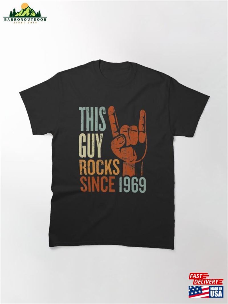 Mens 53Rd Birthday This Guy Rocks Since 1969 Devil Horns Classic T-Shirt Unisex Hoodie Mens 53Rd Birthday This Guy Rocks Since 1969 Devil Horns Classic T-Shirt Unisex Hoodie