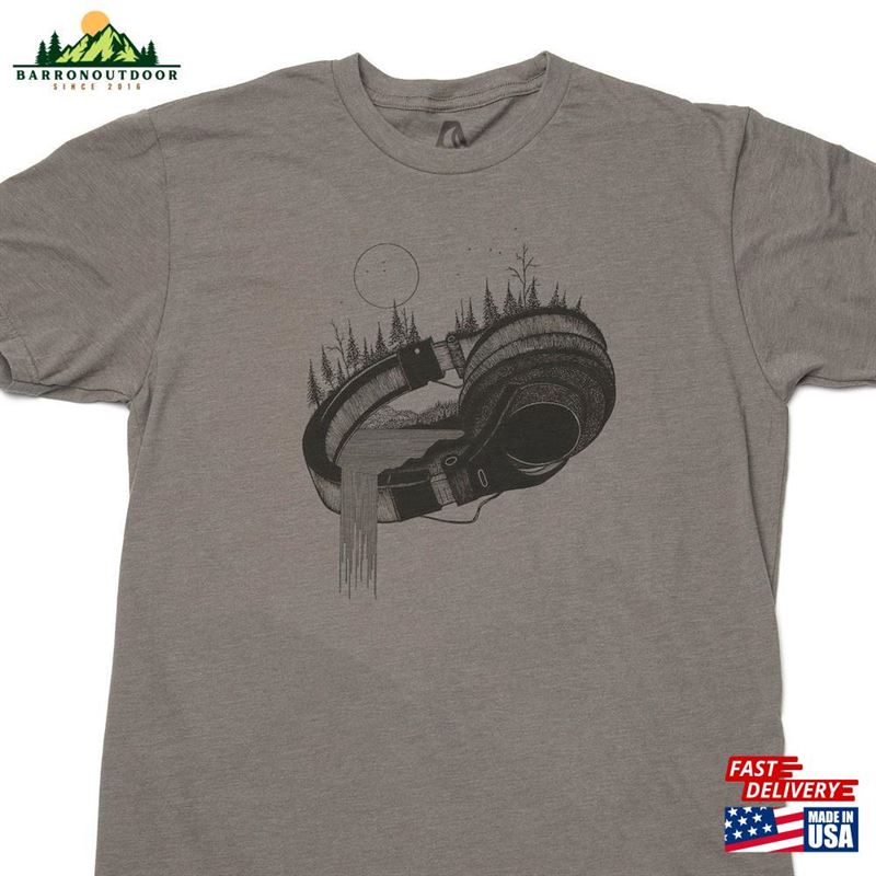 Mens Tshirt Headphones And Nature Landscape Music Lover Gift For Men Classic Sweatshirt Mens Tshirt Headphones And Nature Landscape Music Lover Gift For Men Classic Sweatshirt