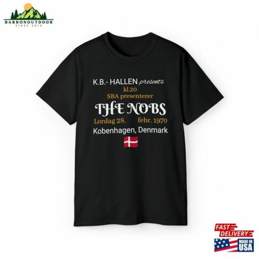 Men’s Ultra Cotton The Nobs Copenhagen Denmark T-Shirt Unisex Led Zeppelin Classic Rock Band Tee