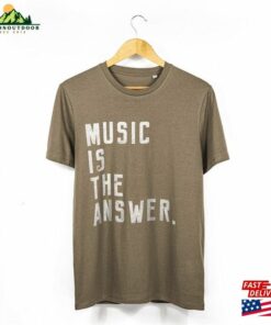 Men’s Unisex’music Is The Answer’organic Cotton T-Shirt Hoodie Men’s Unisex’music Is The Answer’organic Cotton T-Shirt Hoodie