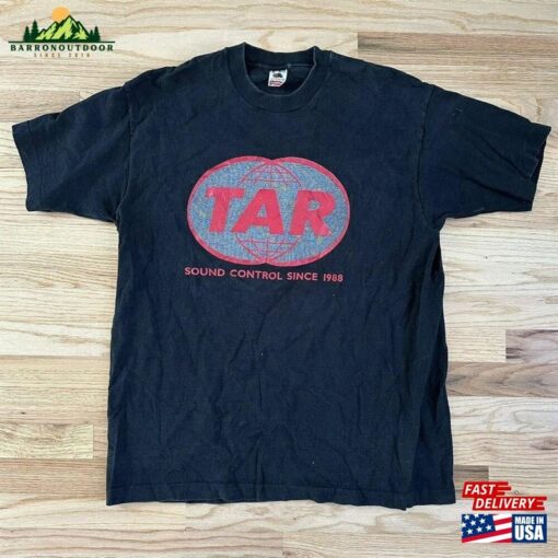 Men’s Vintage 90S Tar Sound Control Since 1988 Black Tour Band T-Shirt Sweatshirt
