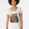 Meow Mob Of Cats Premium Scoop T-Shirt Classic