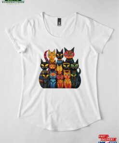 Meow Mob Of Cats Premium Scoop T-Shirt Classic